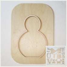 Charger l'image dans la galerie, Plateau - Bonhomme de neige à décorer