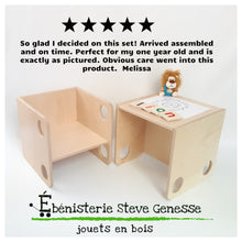 Charger l'image dans la galerie, Banc 3 en 1 d'inspiration Montessori, chaise cube