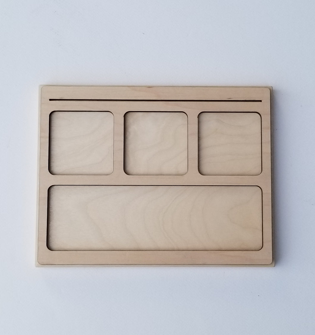🪵 Plateau de tri – 3 compartiments