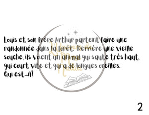 Kamishibaï  - Qui se cache dans la forêt? ( cette histoire est offerte en téléchargement seulement 4.95$)