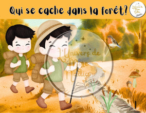 Kamishibaï  - Qui se cache dans la forêt? ( cette histoire est offerte en téléchargement seulement 4.95$)
