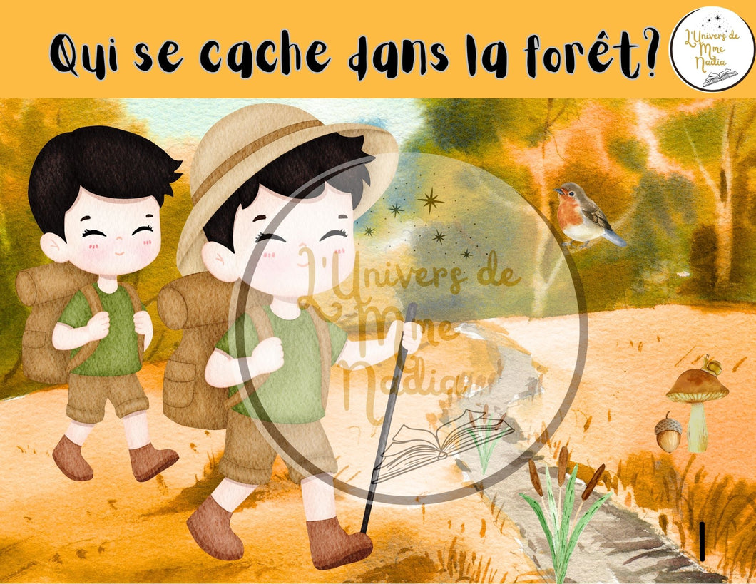 Kamishibaï  - Qui se cache dans la forêt? ( cette histoire est offerte en téléchargement seulement 4.95$)