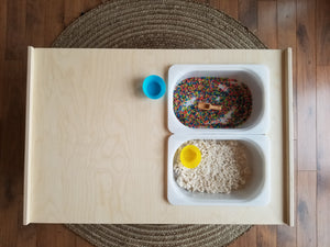 Table d'exploration sensorielle minimaliste ( un bac )